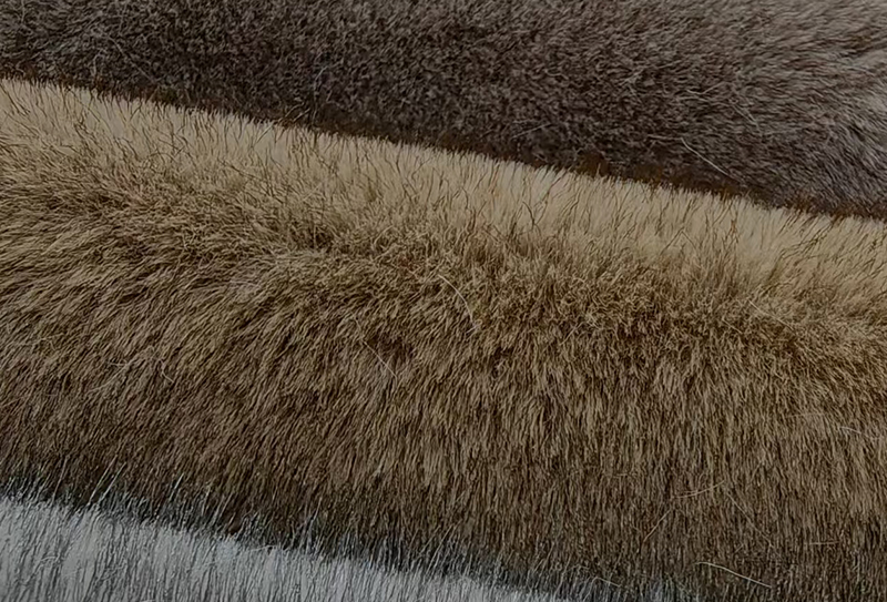 Tela de piel de zorro de imitación catiónica bicolor, 1200mg*185cm