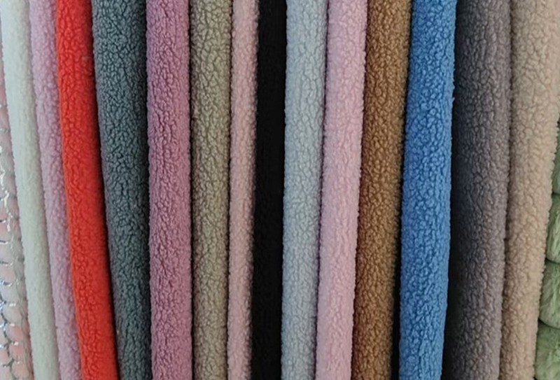 Tela de grano rizado de terciopelo de peluche de doble cara de 500 mg * 160 cm