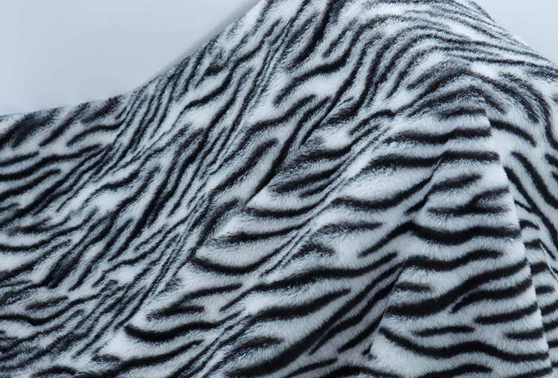 Tela de felpa de piel de conejo con estampado de tigre, 500mg*160cm Tela de felpa de piel de conejo con estampado de tigre, 500mg*160cm