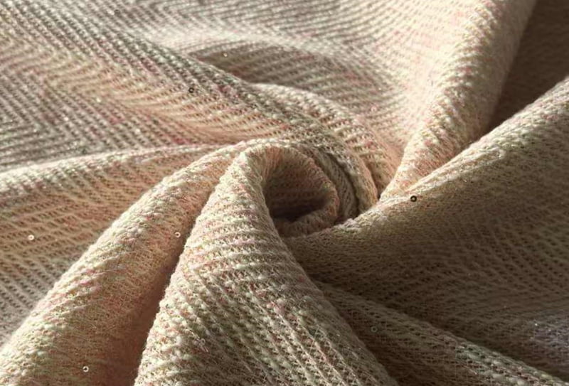 370 mg 148 cm Tejido de tweed de poliéster/tejido inspirado en Chanel 980240